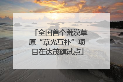 全国首个荒漠草原“草光互补”项目在达茂旗试点