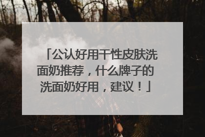 公认好用干性皮肤洗面奶推荐，什么牌子的洗面奶好用，建议！