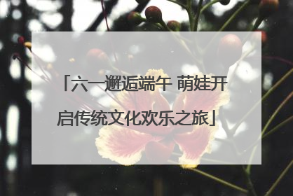 六一邂逅端午 萌娃开启传统文化欢乐之旅