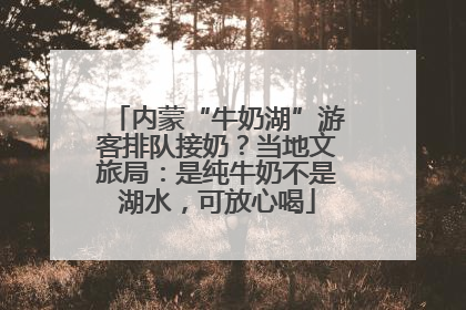 内蒙“牛奶湖”游客排队接奶？当地文旅局：是纯牛奶不是湖水，可放心喝