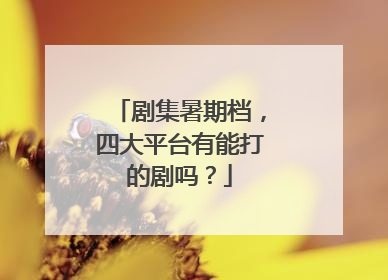 剧集暑期档，四大平台有能打的剧吗？