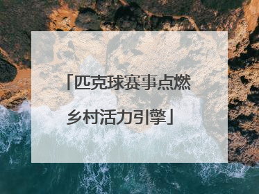 匹克球赛事点燃乡村活力引擎