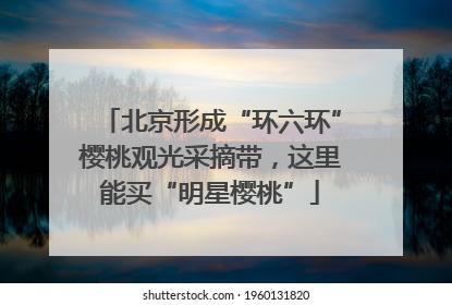 北京形成“环六环”樱桃观光采摘带，这里能买“明星樱桃”