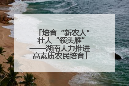 培育“新农人” 壮大“领头雁”——湖南大力推进高素质农民培育