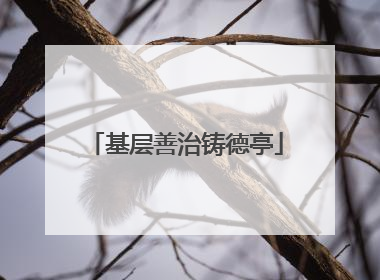 基层善治铸德亭