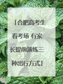 合肥高考生看考场 有家长提前演练三种出行方式