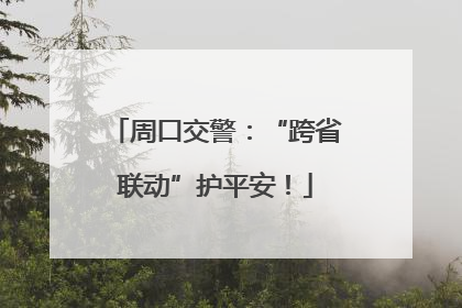 周口交警：“跨省联动”护平安！