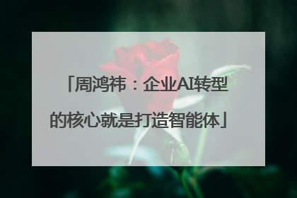 周鸿祎：企业AI转型的核心就是打造智能体