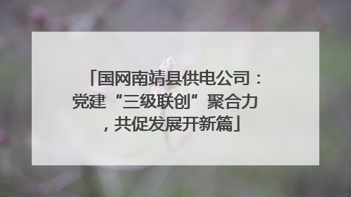 国网南靖县供电公司：党建“三级联创”聚合力，共促发展开新篇