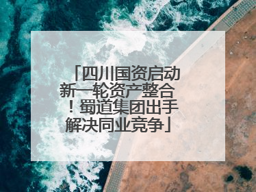 四川国资启动新一轮资产整合！蜀道集团出手解决同业竞争