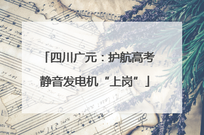 四川广元：护航高考 静音发电机“上岗”