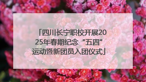 四川长宁职校开展2025年春期纪念“五四”运动暨新团员入团仪式