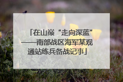 在山巅“走向深蓝”——南部战区海军某观通站练兵备战记事