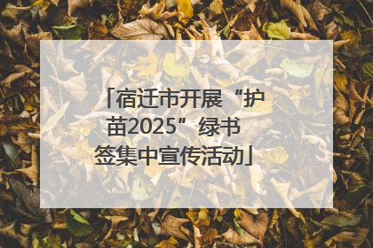 宿迁市开展“护苗2025”绿书签集中宣传活动