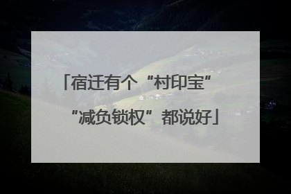 宿迁有个“村印宝” “减负锁权”都说好
