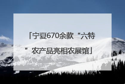 宁夏670余款“六特”农产品亮相农展馆