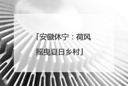 安徽休宁：荷风摇曳夏日乡村