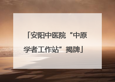 安阳中医院“中原学者工作站”揭牌