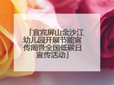 宜宾屏山金沙江幼儿园开展节能宣传周暨全国低碳日宣传活动