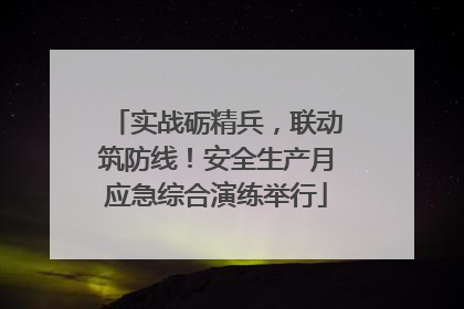 实战砺精兵，联动筑防线！安全生产月应急综合演练举行