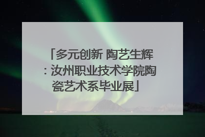 多元创新 陶艺生辉：汝州职业技术学院陶瓷艺术系毕业展