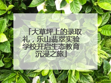 大草坪上的录取礼，乐山翡翠实验学校开启生态教育沉浸之旅