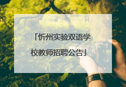 忻州实验双语学校教师招聘公告