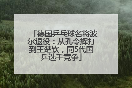德国乒乓球名将波尔退役：从孔令辉打到王楚钦，同5代国乒选手竞争