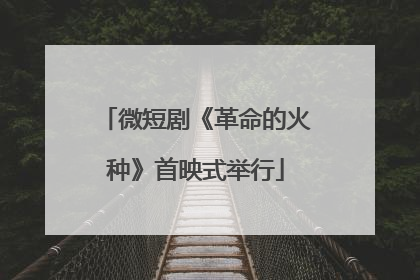 微短剧《革命的火种》首映式举行