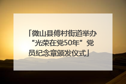 微山县傅村街道举办“光荣在党50年”党员纪念章颁发仪式