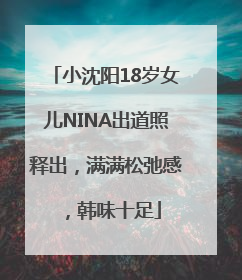 小沈阳18岁女儿NINA出道照释出，满满松弛感，韩味十足