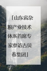 山东省杂粮产业技术体系首席专家参访古贝春集团