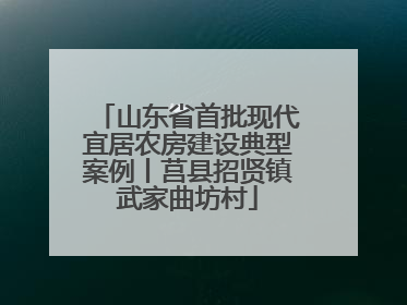 山东省首批现代宜居农房建设典型案例丨莒县招贤镇武家曲坊村