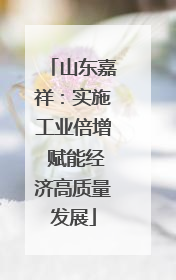 山东嘉祥：实施工业倍增 赋能经济高质量发展