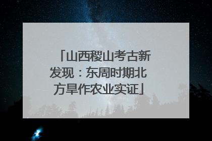 山西稷山考古新发现：东周时期北方旱作农业实证
