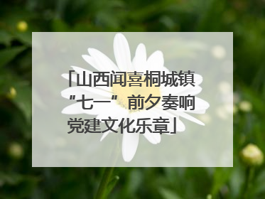 山西闻喜桐城镇“七一”前夕奏响党建文化乐章