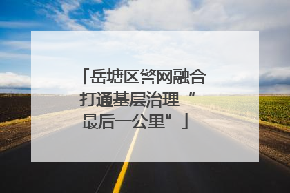 岳塘区警网融合 打通基层治理“最后一公里”