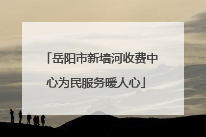 岳阳市新墙河收费中心为民服务暖人心
