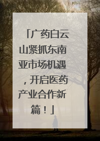 广药白云山紧抓东南亚市场机遇，开启医药产业合作新篇！
