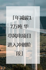 年减碳17万吨 华亭风电项目进入冲刺阶段