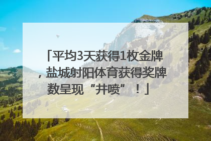 平均3天获得1枚金牌，盐城射阳体育获得奖牌数呈现“井喷”！