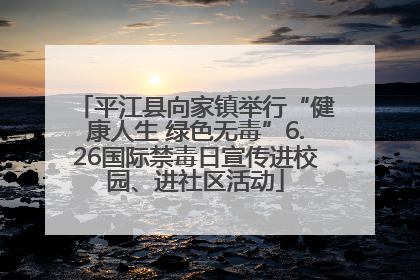 平江县向家镇举行“健康人生 绿色无毒”6.26国际禁毒日宣传进校园、进社区活动