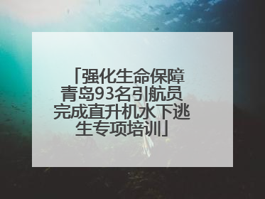 强化生命保障 青岛93名引航员完成直升机水下逃生专项培训