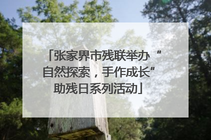 张家界市残联举办“自然探索，手作成长”助残日系列活动