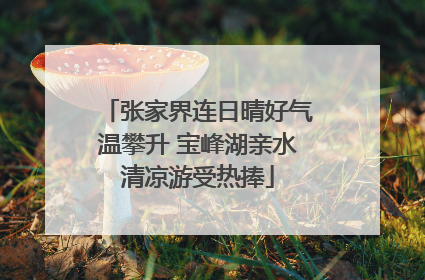 张家界连日晴好气温攀升 宝峰湖亲水清凉游受热捧