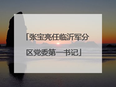 张宝亮任临沂军分区党委第一书记