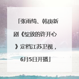 张雨绮、韩庚新剧《绽放的许开心》定档江苏卫视，6月5日开播