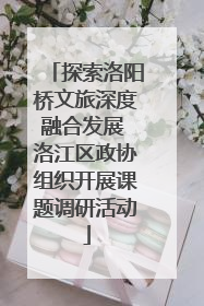 探索洛阳桥文旅深度融合发展 洛江区政协组织开展课题调研活动