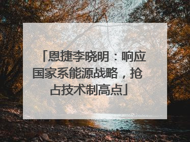 恩捷李晓明：响应国家系能源战略，抢占技术制高点