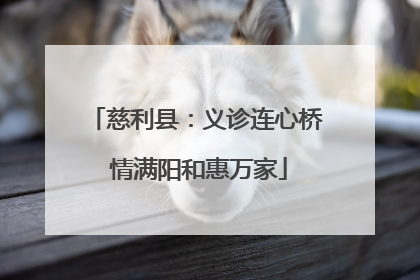 慈利县：义诊连心桥 情满阳和惠万家